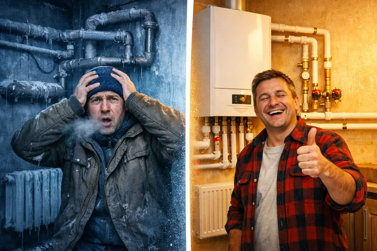 heating system bad installation vs professional piping