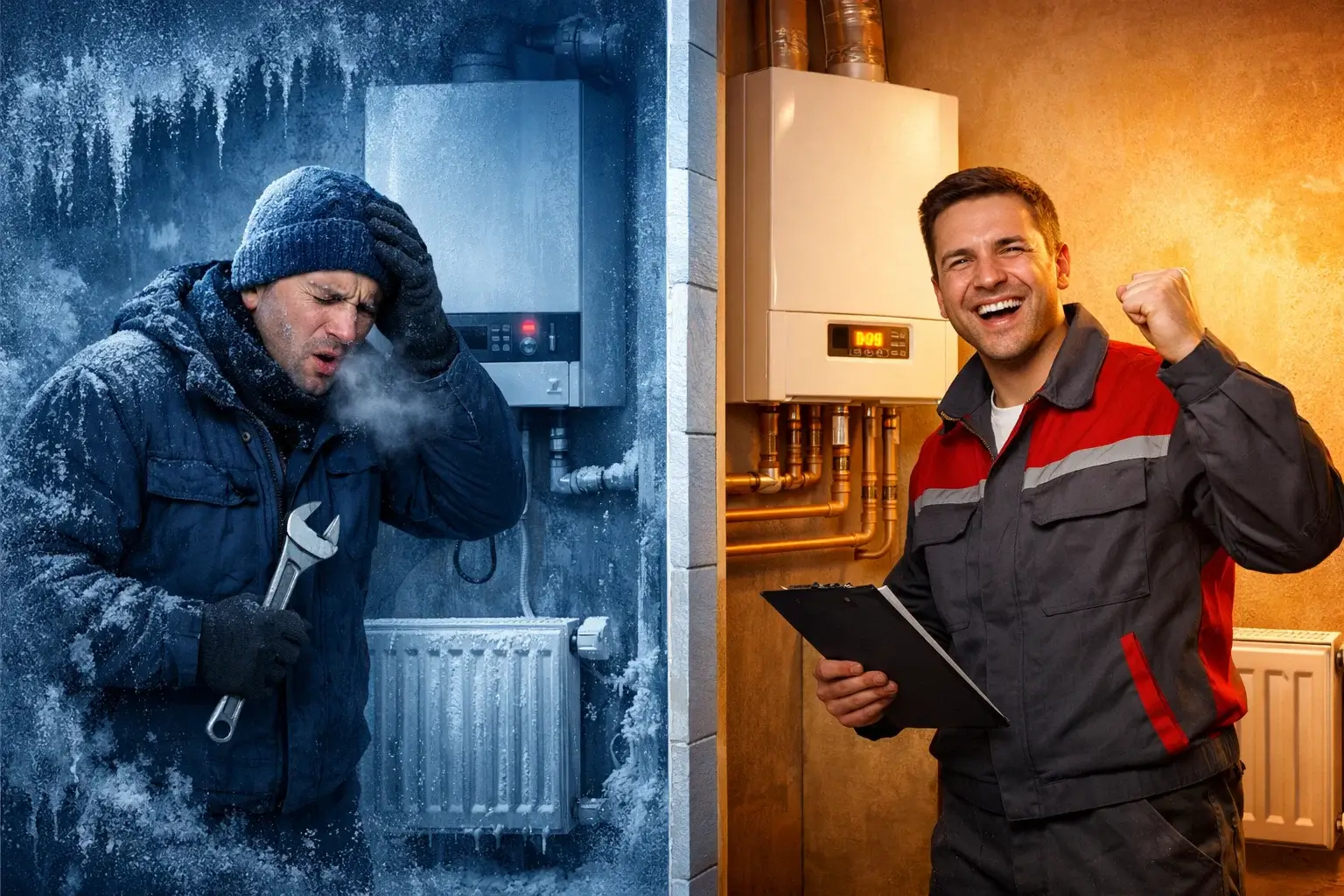 frosty window vs warm interior heating comfort