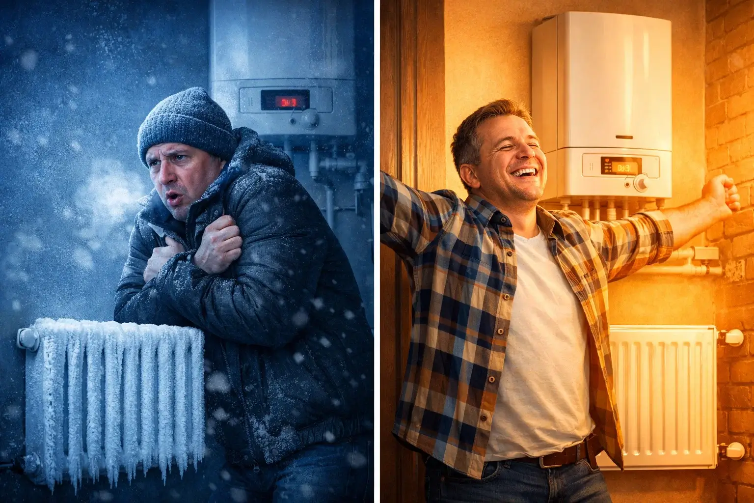 cold radiator vs warm heating radiator working